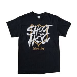 Gildan Shoot the Hog Schwartzhog Black Unisex Cotton Graphic Tee Adult Medium